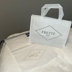 Frette Gift Bag with a Pouch, White, Authentic